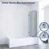 Duschabtrennung Duschtrennwand für Badewanne 130 x 140 cm Produktbild-Vorschau 3