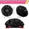 2 Stück Schlafmütze Satin Bonnet Nacht Schlaf Mütze Produktbild-Vorschau 4