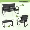 GOPLUS Gartenmöbel Set, Balkonmöbel Set mit Schaukelbank & Produktbild-Vorschau 5
