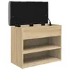 vidaXL Schuhbank Sonoma-Eiche 62x32x50 cm Holzwerkstoff Produktbild-Vorschau 5