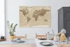 MuchoWow® - Leinwandbilder - Weltkarte - Vintage - Braun, Produktbild-Vorschau 5