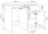vidaXL Stôl biely 86x49x76 cm materiál na báze dreva Náhľad obrázku produktu 8