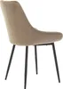 Stuhl 6er-Set - Samt & Schwarzes Metall - Taupe - MASURIE Produktbild-Vorschau 6