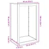 Stojan na palivové dřevo 60x40x100 cm povětrnostně odolná Náhled obrázku produktu 10