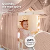 Hausbetthimmel Baumwoll Musselin Betthimmel Kinder Hausbett Produktbild-Vorschau 2