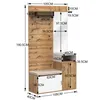 A diagram of a hallway wardrobe with dimensions. Produktbild-Vorschau