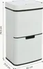 Sensor Mülleimer ‘Venna’ Edelstahl mit 3 Fächern Beige 62 L Produktbild-Vorschau 4