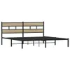 vidaXL Metallbett ohne Matratze Sonoma-Eiche 193x203 cm Produktbild-Vorschau 3