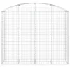 vidaXL Gabione mit Hochbogen 200x50x160/180 cm Verzinktes Produktbild-Vorschau 3