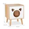 Relaxdays Armadietto per gatti con porta, A x L x P: 50 x Anteprima dell’immagine prodotto 4