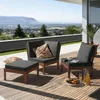 home24 Loungehocker - Webstoff / Akazie Massiv Produktbild-Vorschau 2