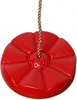 A red round swing seat with a rope attached, isolated on a white background. Anteprima dell’immagine prodotto
