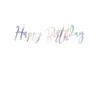 Baner Happy Birthday, opalizujący, 16,5x62cm Podgląd zdjęcia produktu 1