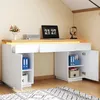 Písací stôl s LED osvetlením, 3 zásuvky, 2 dvierka, Náhľad obrázku produktu 2