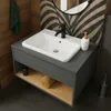 Weißes Keramik-Waschbecken für Möbel, rechteckig, 52 x 41 Produktbild-Vorschau 4