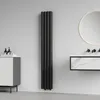 Rúrkový radiátor 'Nore' čierny 160x24cm Dvojvrstvový 812W Náhľad obrázku produktu 1