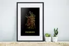 MuchoWow® Gerahmtes Poster Duisburg - Karte - Gold - Produktbild-Vorschau 4