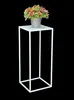 A white metal plant stand with a potted plant on top, set against a black background. Náhled obrázku produktu