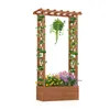 COSTWAY Skrzynka na kwiaty, skrzynka na rośliny z kratką, Podgląd zdjęcia produktu 1