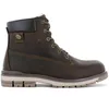 A studio shot of a brown leather boot. Voir les images du produit