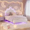 Lit rembourré INONEFT, 90x190 cm, avec éclairage LED, lit Voir les images du produit 1