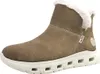 A single beige boot with white fur lining and a white sole is shown against a white background. Produktbild-Vorschau
