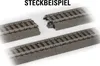 A close-up view of model train tracks, showing how two sections connect. Produktbild-Vorschau