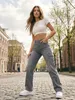 Tazzio Damen Cargo Jeans Regular Fit F143 (Grigio, 36) Anteprima dell’immagine prodotto 6