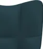 vidaXL Fauteuil relax avec pouf Bleu velours Voir les images du produit 17