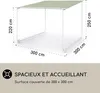 Blumfeldt Tonnelle de Jardin Aluminium 3x3 m avec Roues, Voir les images du produit 4