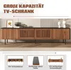 Skříňka pod TV Merax s jedinečnými mřížkovými dvířky, nízký Náhled obrázku produktu 9
