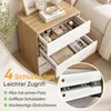 Commode à 4 tiroirs. Meuble de rangement blanc et en chêne. Voir les images du produit 3