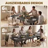 Mesa de comedor extensible HOMCOM, 140/180 x 80 cm, para Vista previa de la imagen del producto 4