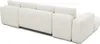 Rear view of a white modular sectional sofa against a white background. Produktbild-Vorschau