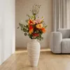 Bodenvase RELIEF 50cm  - bauchig, cremefarben, Keramik, Produktbild-Vorschau 5