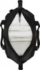 An open black duffel bag with white inserts, viewed from above. Produktbild-Vorschau