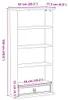 vidaXL Armadio CD  52x17,5x103 cm in legno di pino Anteprima dell’immagine prodotto 8