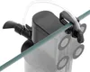 A black aquarium pump is attached to the side of a glass tank. Produktbild-Vorschau