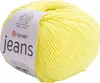 A ball of yellow yarn with a label. Produktbild-Vorschau