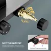 Czarny matowy system prysznicowy z termostatem i szklaną Podgląd zdjęcia produktu 3