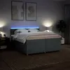 vidaXL Boxspringbett mit Matratze Dunkelgrau 200x200 cm Produktbild-Vorschau 5