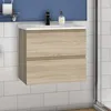 Waschtisch mit Unterschrank 60cm Alast Badmöbel Set Eiche Produktbild-Vorschau 1