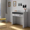 Schreibtisch - Weiß 36x98,5x87,5h cm Produktbild-Vorschau 3