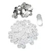 100 sad kolíčků zpět knoflíkové díly pocínovaný plech Náhled obrázku produktu 2
