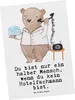 Mr. & Mrs. Panda Grußkarte Hotelfachmann Herz - Weiß - Produktbild-Vorschau 1