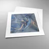 Poster - Poster ohne Rahmen - Gold Blau Farbe - 30x30 cm - Produktbild-Vorschau 3