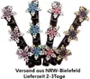 4 Kristall Blume Haarspange, Kolibri Haarspange, Strass Produktbild-Vorschau 1