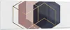 Bilder auf glas - Einteilig - Sechsecke Modern Gold - Produktbild-Vorschau 1