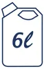 hünersdorff 817110, 6 l, Hart-Polyethylen (HDPE), Blau, Produktbild-Vorschau 6