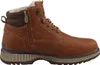 Das Bild zeigt einen hellbraunen Stiefel der von der Außenseite aufgenommen wurde. Der Stiefel hat eine glatte Oberfläche und eine markante Sohle. Produktbild-Vorschau